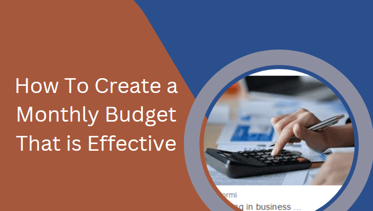 how to create a monthly budget